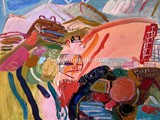spanish-painting-contemporary-modern.merello.las-colinas-rosas-del-mediterraneo81x100-cmmixtalienzo-